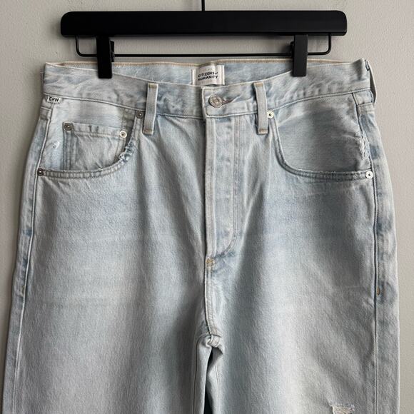 Citizens of Humanity Dahlia Bow Leg Baby Roll Jeans In Liri Light Wash Size 28 - Picture 4 of 16